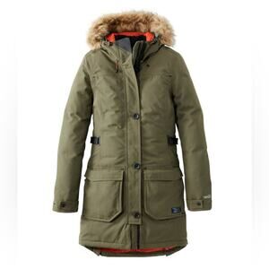 LL BEAN Women's Maine Mountain Parka Kelp Green XS